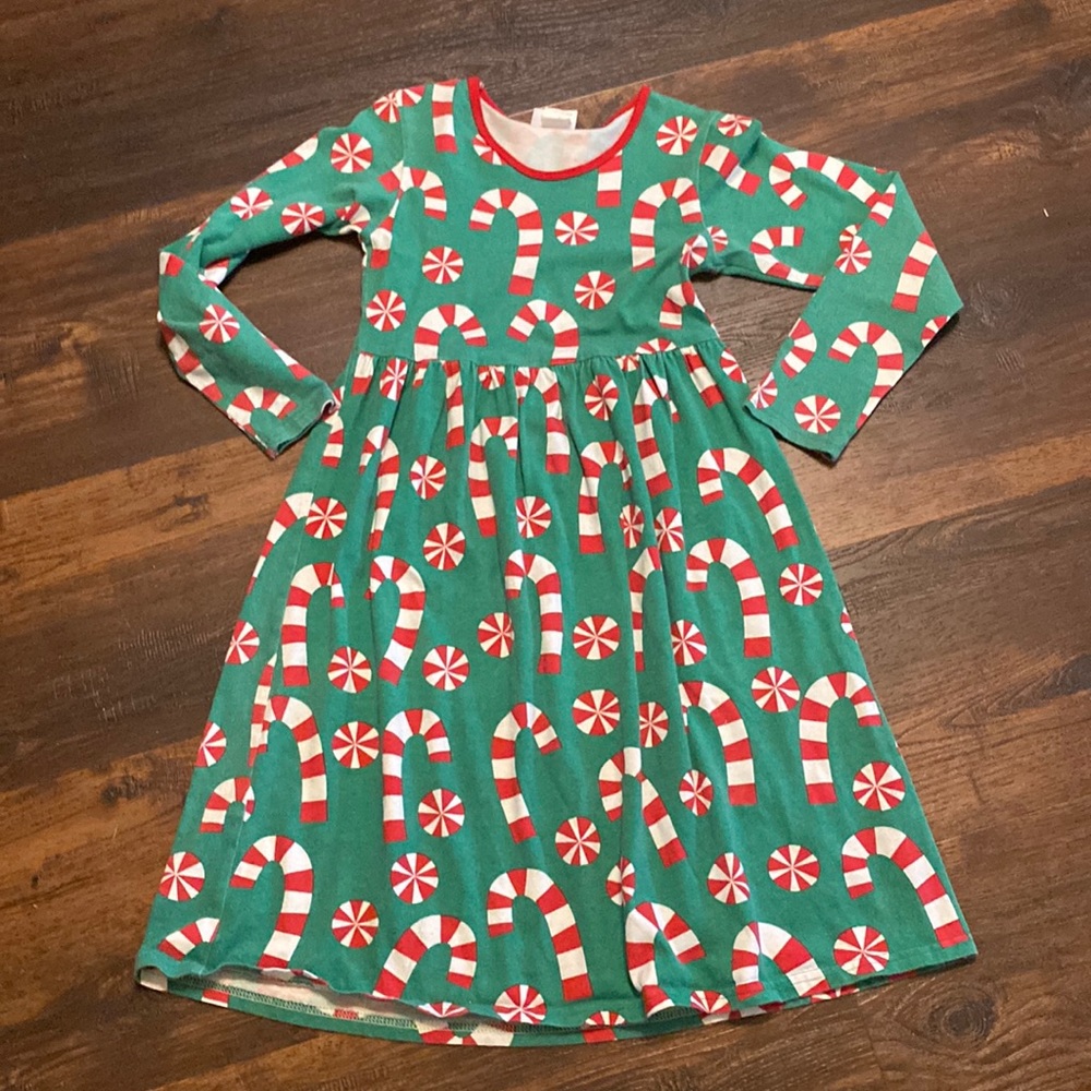 CWD Kids Candy Cane Christmas Casual Dress Size Girls 10/12